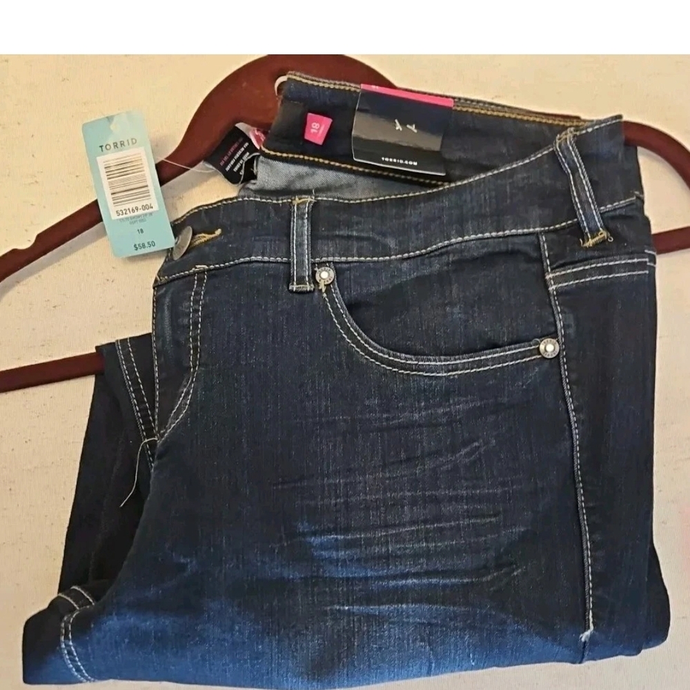Torrid Blue Jeggings with Stretch and Faded Wash